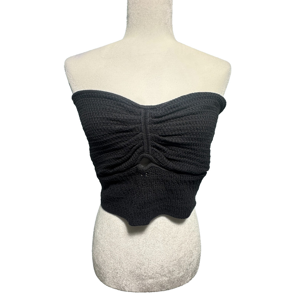 American Eagle Womens XL Tube Top Cropped Crochet Vacation Festival Feminine